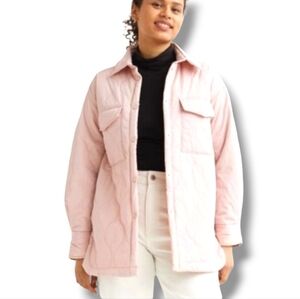 NWOT H&M Nylon Quilted Shacket, Size Medium
